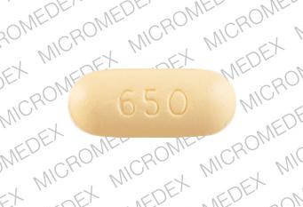 Acetaminophen and tramadol hydrochloride 325 mg / 37.5 mg O M 650 Back