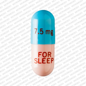 Temazepam 7.5 mg 7.5 mg 7.5 mg M FOR SLEEP Front