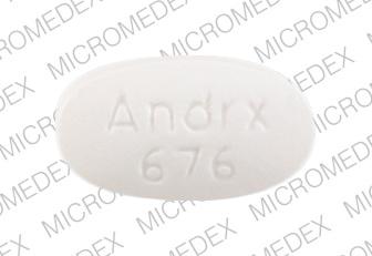 Metformin hydrochloride 1000 mg 10 00 Andrx 676 Front