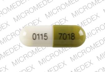 Pill 0115 7018 Green & White Capsule-shape is Minocycline Hydrochloride