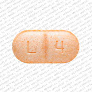 Pill M L 4 Orange Capsule-shape is Levothyroxine Sodium.