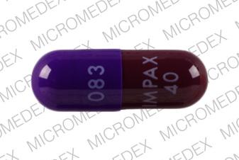 Omeprazole delayed release 40 mg 083 IMPAX 40 Front