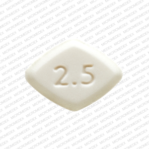 Amlodipine besylate 2.5 mg G 1520 2.5 Back