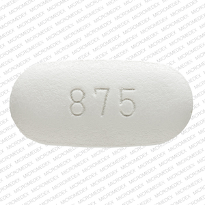 Amoxicillin trihydrate 875 mg GG 962 875 Back