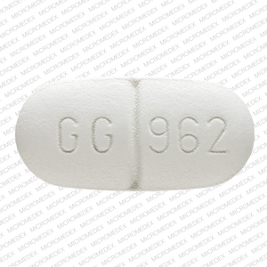Amoxicillin trihydrate 875 mg GG 962 875 Front