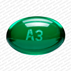 A3 Pill Images Green Elliptical Oval