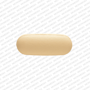 What is the long, yellow, oval pill with 200 on one side?