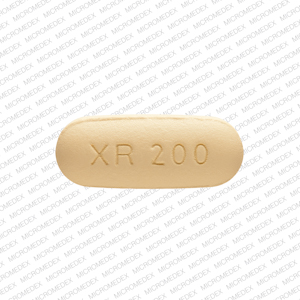 Quetiapine fumarate extended-release 200 mg XR 200 Front