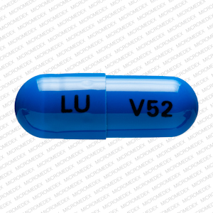 Lu V52 Pill Images Blue Capsule Shape
