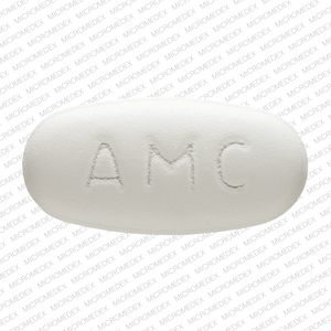 Amoxicillin and clavulanate potassium 500 mg / 125 mg AMC 500/125 Front