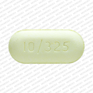 Endocet 325 mg / 10 mg E712 10/325 Back