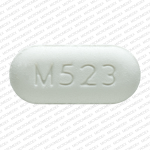 Pill 10/325 M523 White Capsule-shape is Acetaminophen and Oxycodone Hydrochloride