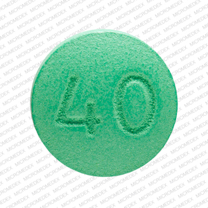 Pill TAP 40 Green Round is Uloric