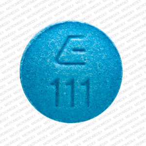 E 111 Pill Images Blue Round