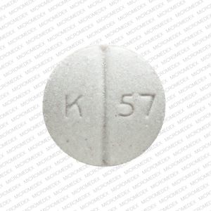 Oxycodone hydrochloride 20 mg K 57 Front