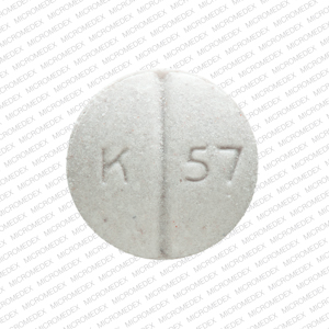 Oxycodone hydrochloride 20 mg K 57 Front