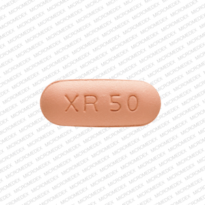 Quetiapine fumarate extended-release 50 mg XR 50 Front