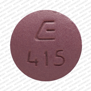 Bupropion hydrochloride extended release (SR) 150 mg E 415 Front