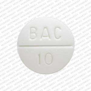 Baclofen 10 mg BAC 10 832 Back