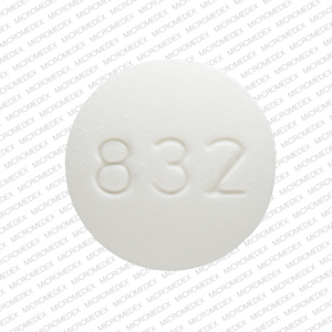 Pill BAC 10 832 White Round is Baclofen