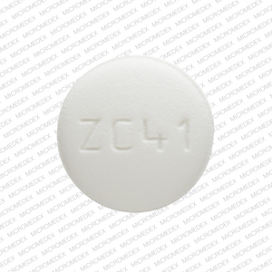 Pill ZC41 White Round is Carvedilol