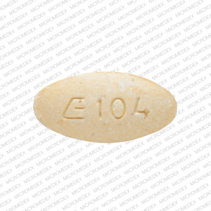 Lisinopril 40 mg E 104 Back