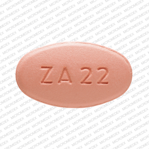 Pill ZA 22 Pink Oval is Simvastatin