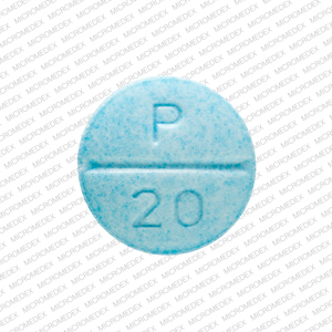 Propranolol hydrochloride 20 mg P 20 Front