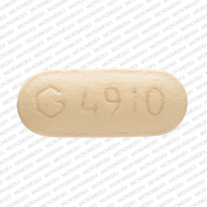 Sertraline hydrochloride 100 mg G 4910 100 MG Front