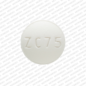 Risperidone 1 mg ZC 75 Front