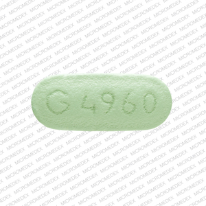 Pill G 4960 25 MG Green Elliptical/Oval is Sertraline Hydrochloride