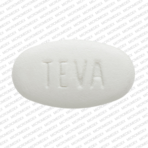 Ciprofloxacin hydrochloride 500 mg TEVA 5312 Back