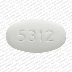 Pill TEVA 5312 White Oval is Ciprofloxacin Hydrochloride