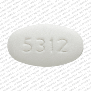 Ciprofloxacin hydrochloride 500 mg TEVA 5312 Front