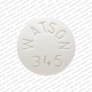 Pill Imprint WATSON 345 (Verapamil Hydrochloride 120 mg)