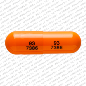 Pill 93 7386 93 7386 Orange Capsule/Oblong is Venlafaxine Hydrochloride Extended-Release