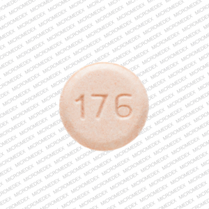Pill 176 Peach Round is Venlafaxine Hydrochloride