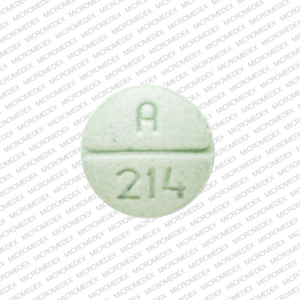 Pill A 214 Green Round is Oxycodone Hydrochloride