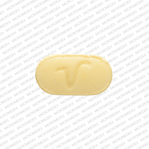 Pill V 5683 Yellow Capsule/Oblong is Risperidone