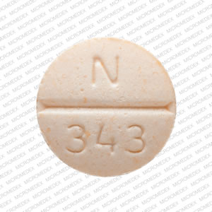 Glyburide 2.5 mg N 343 2.5 Front