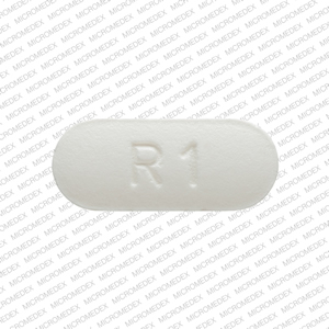 Pill R 1 1037 White Capsule/Oblong is Risperidone