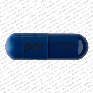 Pill par C220 Blue Capsule-shape is Potassium Chloride Extended-Release
