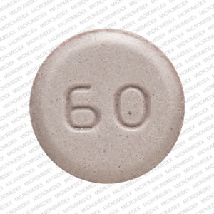 Propranolol hydrochloride 60 mg MYLAN PR60 60 Back