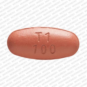 Carbidopa, entacapone and levodopa 25 mg / 200 mg / 100 mg T1 100 Front