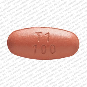 Carbidopa, entacapone and levodopa 25 mg / 200 mg / 100 mg T1 100 Front