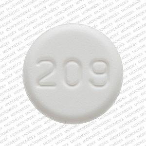 Pill 209 White Round is Amlodipine Besylate