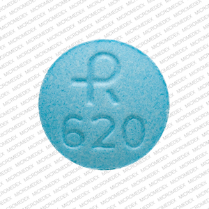 Pill R 620 Blue Round is Isosorbide Mononitrate