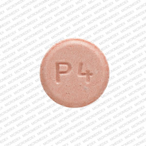 Pill P4 Peach Round is Pramipexole Dihydrochloride