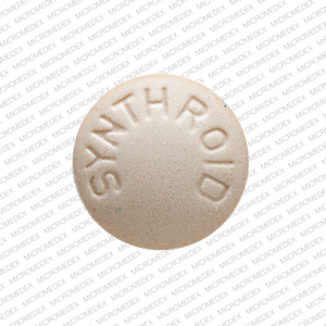 Pill SYNTHROID 125 Brown Round is Synthroid