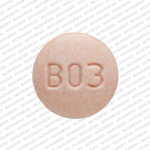 Hydrochlorothiazide and lisinopril 25 mg / 20 mg B03 LL Back